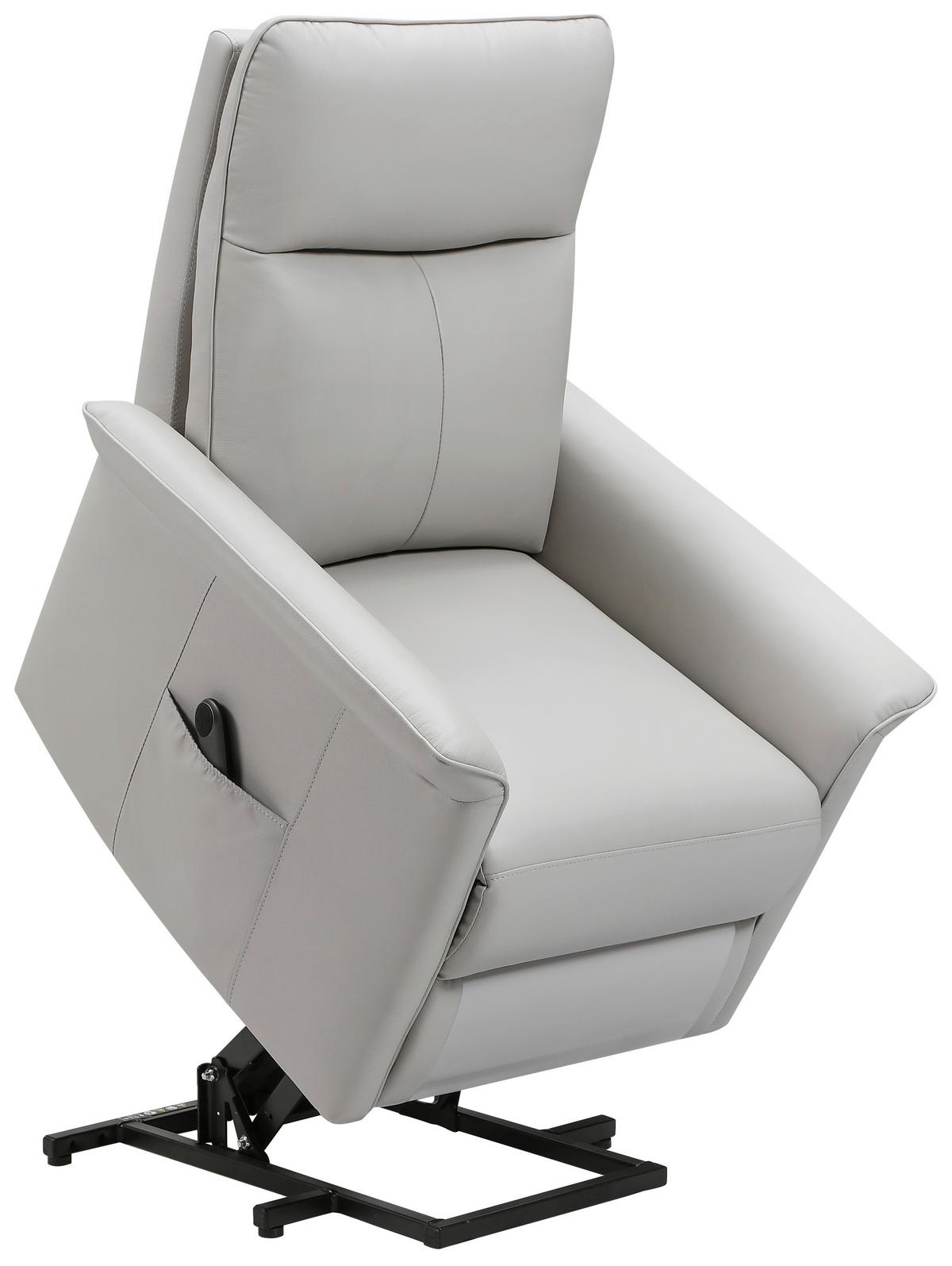 Relaxačné kreslo CARLO, béžová koža - čierna/béžová, Konventionell, kov/koža (77/103/84cm) - Mömax