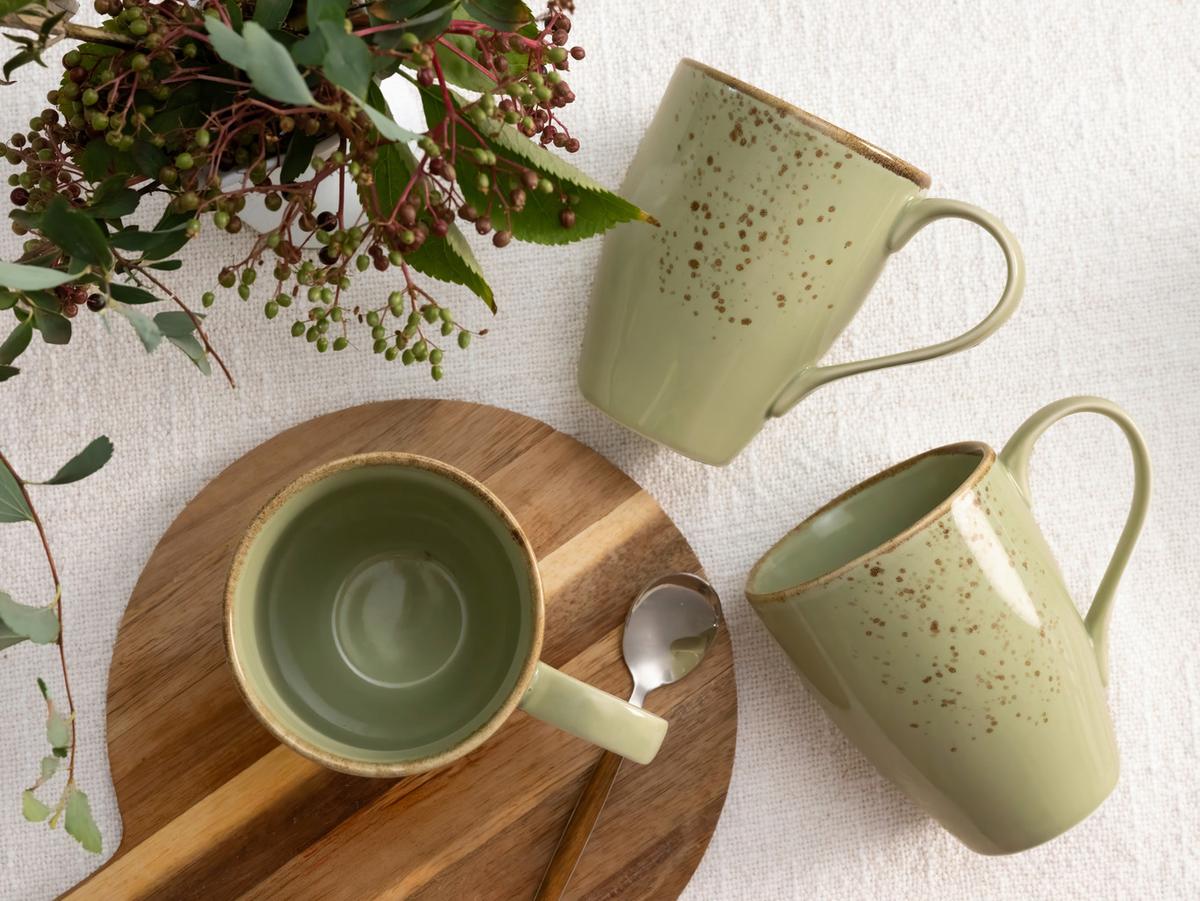KAFFEEBECHERSET 22053 NATURE COLLECTION - Grün, Trend, Keramik (300ml) - Creatable