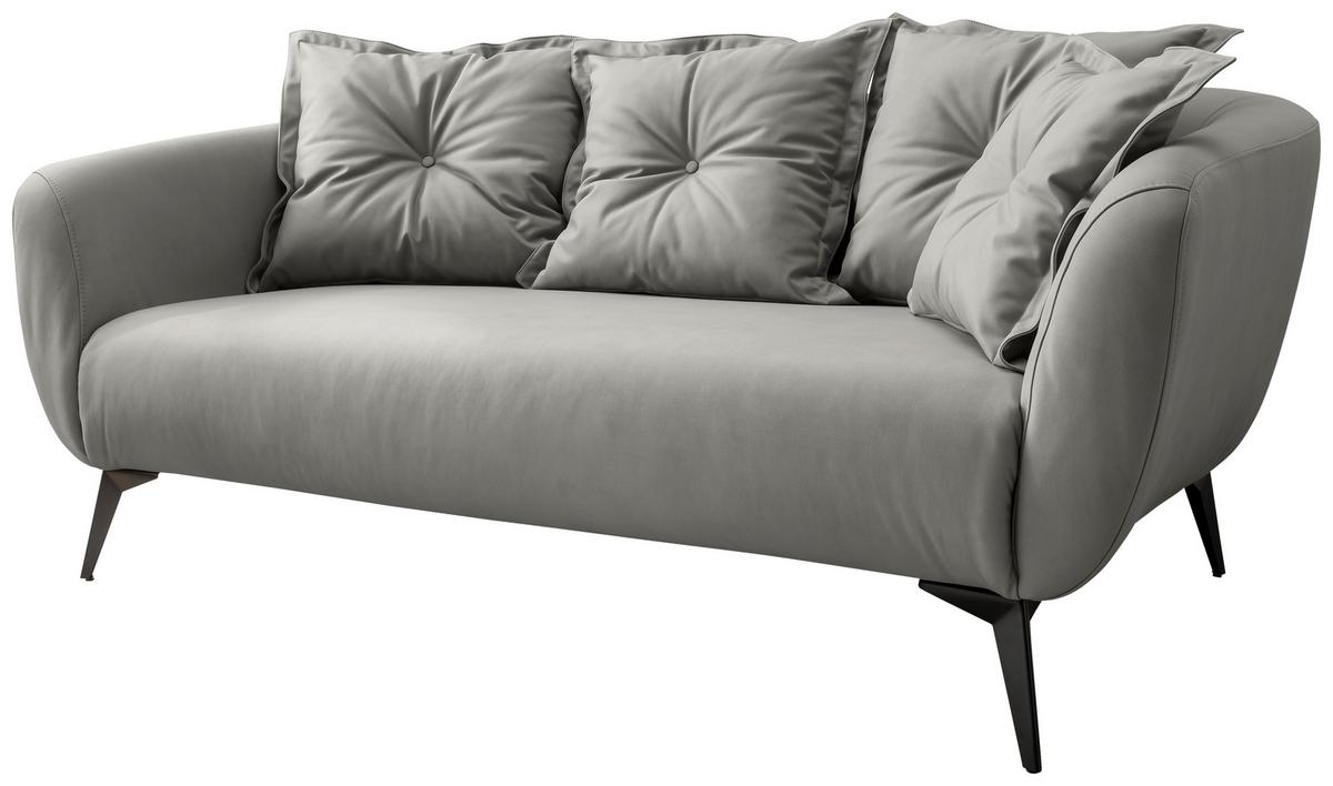 2,5 Sitzer Sofa Baggio Grau B: 196 Cm - Schwarz/Grau, MODERN, Textil (196/94/103cm) - Livetastic
