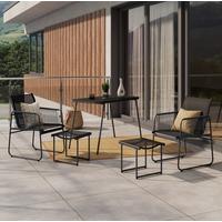 Balkonset Cardiff - Dunkelgrau/Grau, MODERN, Glas/Kunststoff - Beldano