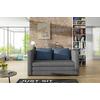 2-sitzer-sofa Mit Schlaffunktion Neva Blau/grau - Blau/Schwarz, Design, Textil (132/62/70cm) - MID.YOU