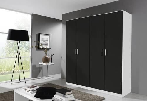 Drehtürenschrank 181 cm Berlin Weiß/Grau - Weiß/Grau, MODERN, Holzwerkstoff (181/210/54cm) - Rauch Möbel