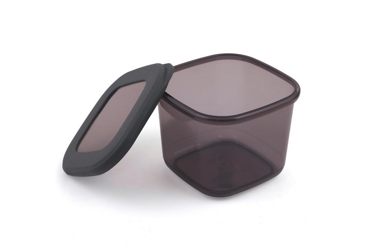 Vorratsdosenset 12-teilig Je 0,55l, Kunststoff Anthrazit - Klar/Anthrazit, Basics, Kunststoff (10/10/9.5cm) - P & B