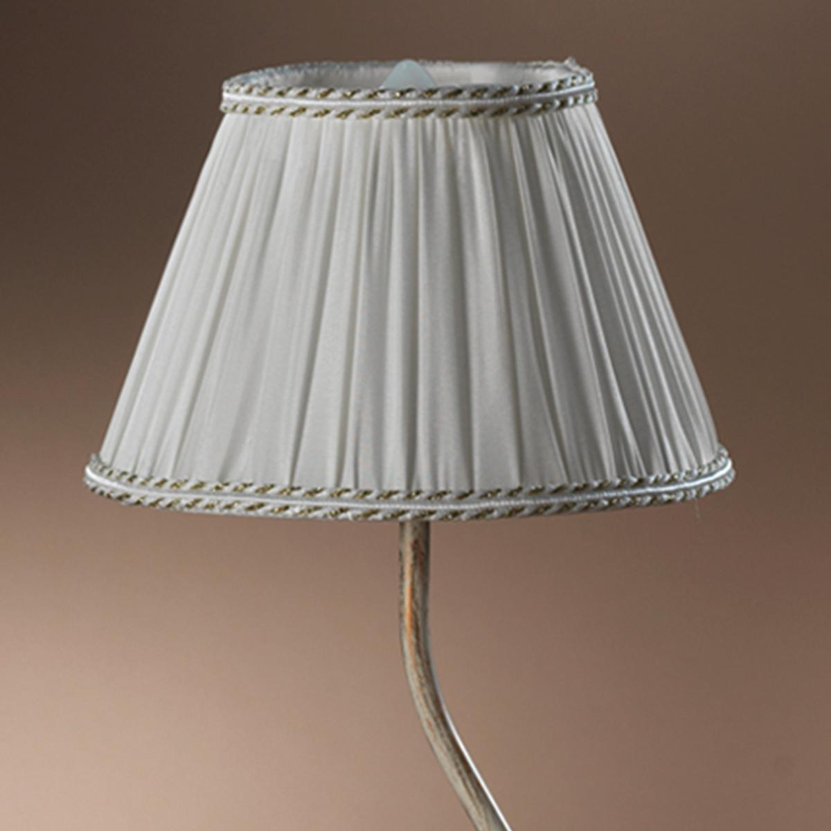 Tischleuchte Vivienne Perlmutt L: 20 cm - Perlmutt/Cappuccino, KONVENTIONELL, Kunststoff/Textil (20/20/40cm)