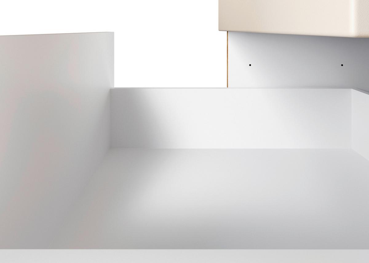 Küchenblock Aveiro Kaschmir/Eiche Wotan B: 360cm - Kaschmir/Eiche Wotan, Trend, Holzwerkstoff/Metall (360cm) - Held