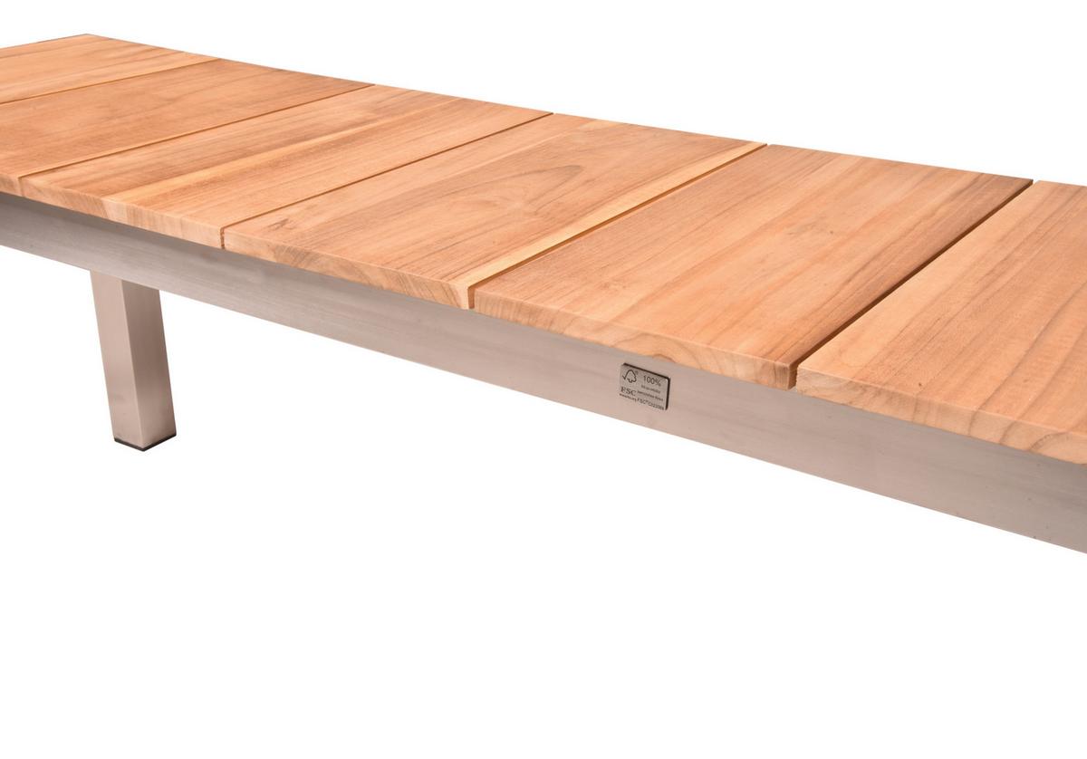 Gartentischgruppe Dallas/Denver - Silberfarben/Schwarz, Basics, Holz/Kunststoff - Gardenson