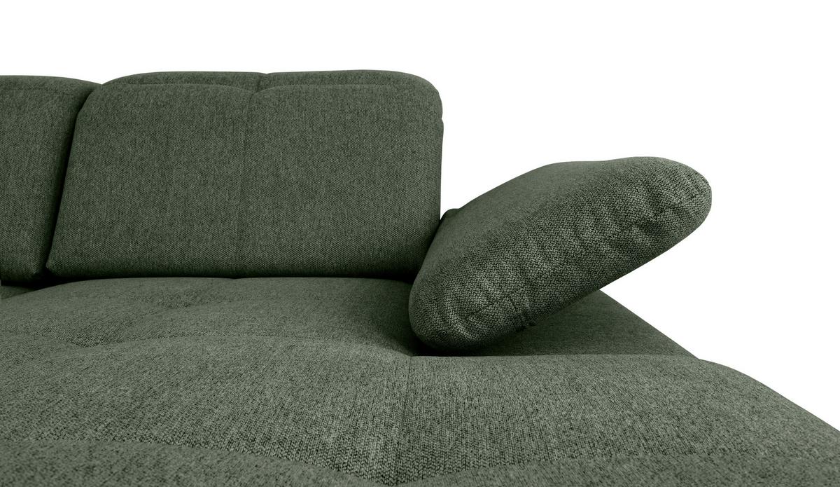 Wohnlandssschaft Grün U: 215x328x173 cm - Grau/Grün, Design, Textil (215/328/173cm) - MID.YOU