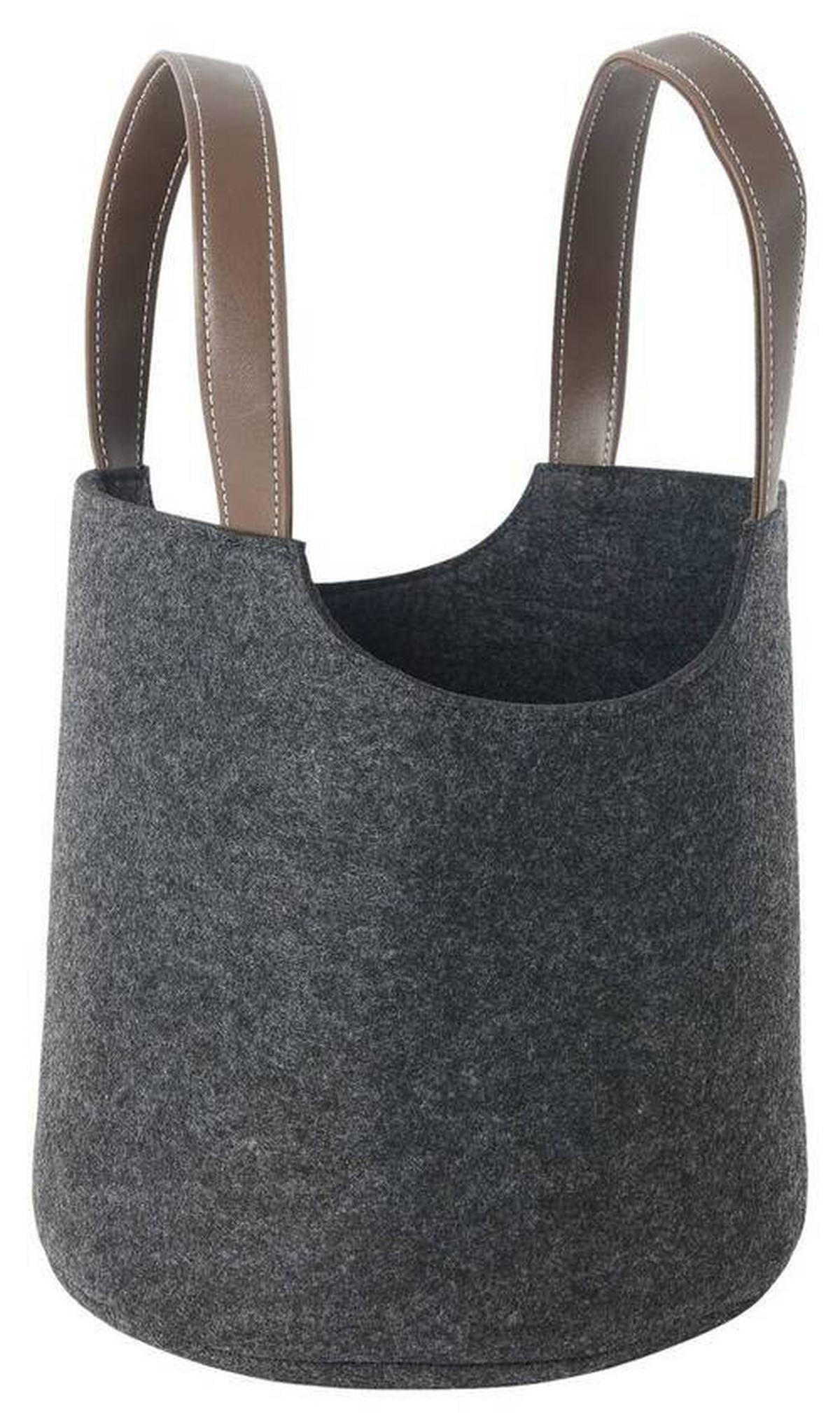 Korbset Malia - Dunkelgrau, KONVENTIONELL, Kunststoff/Textil (25/38cm) - James Wood