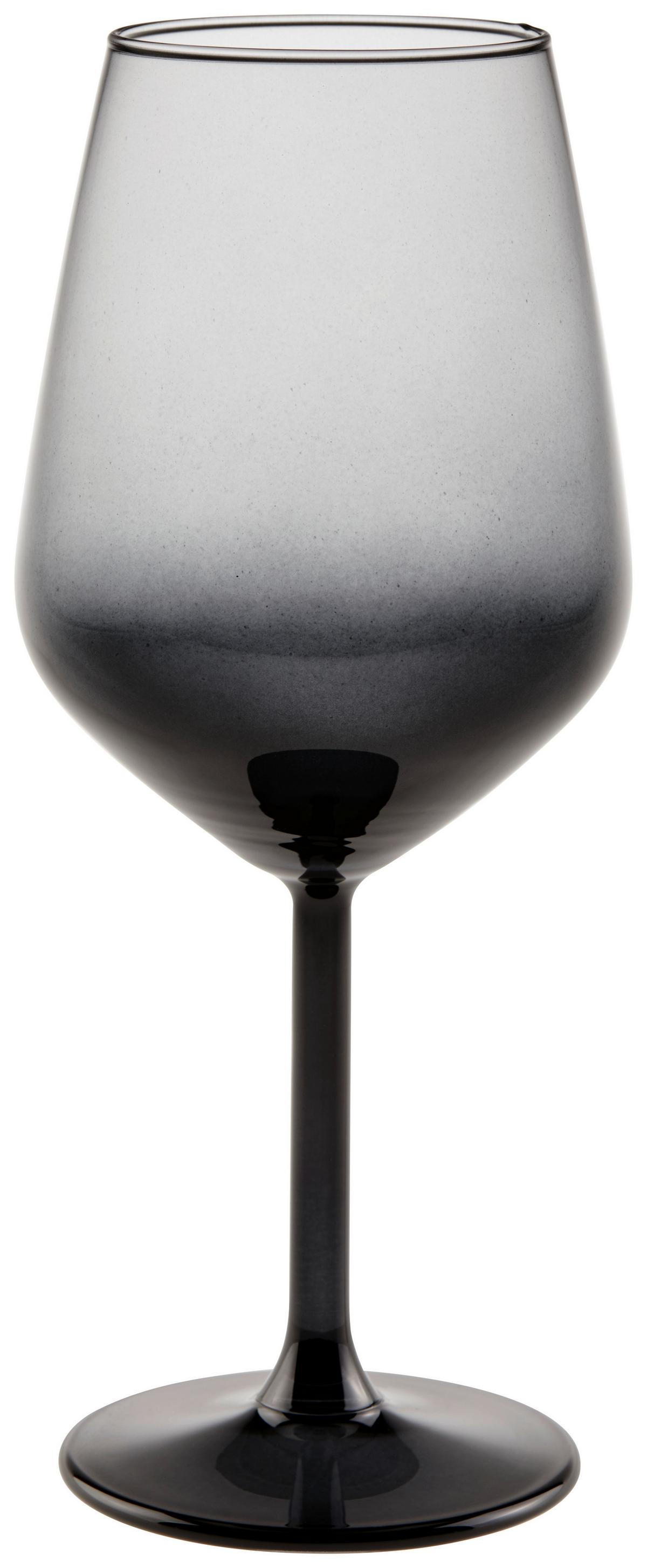 Weinglas Mit Smokeeffekt Kavolin ca. 490 ml - Schwarz/Grau, Trend, Glas (6,4/22cm) - James Wood