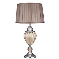 Tischleuchte Eu3721am Greyson - Chromfarben/Bernsteinfarben, Design, Glas/Textil (38/68cm)