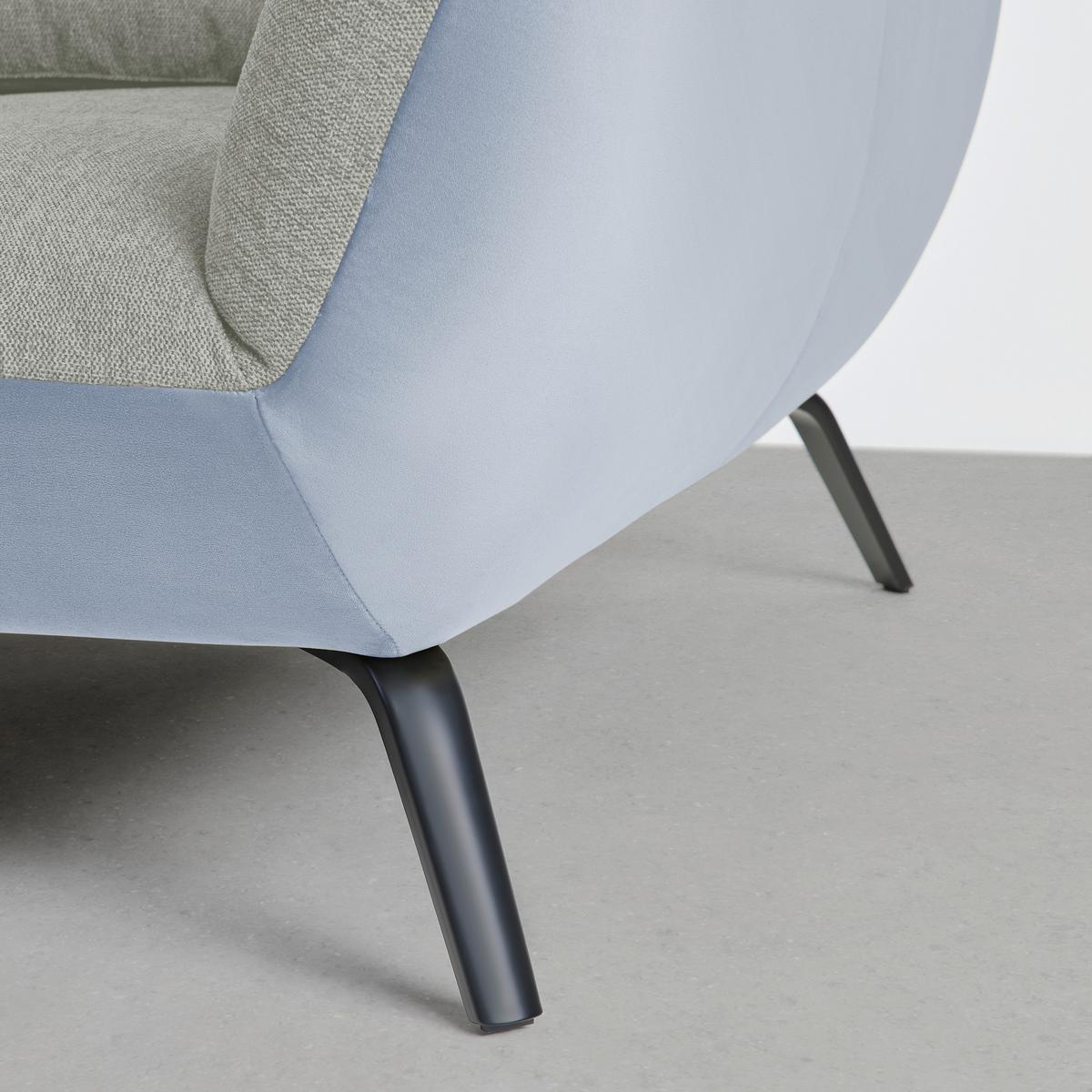Rohová sedačka TRENDY, levá, světle šedá / stříbrná - barvy stříbra/černá, Moderní, kov/kompozitní dřevo (250/93/310cm) - Premium Living