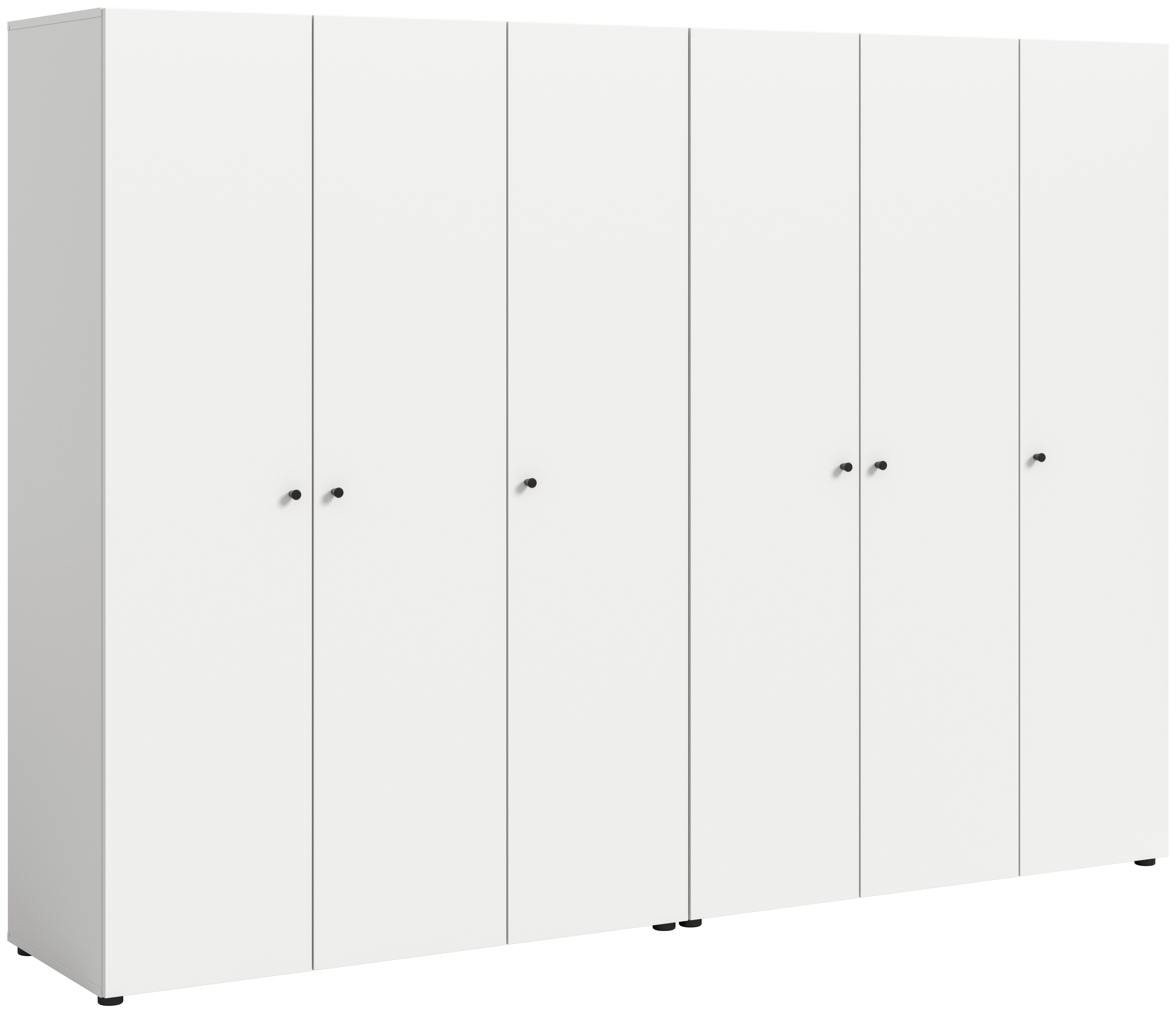 Drehtürenschrank Darwin, Weiß B: 240 Cm - Weiß, MODERN, Holzwerkstoff (240/176/51cm) - MID.YOU