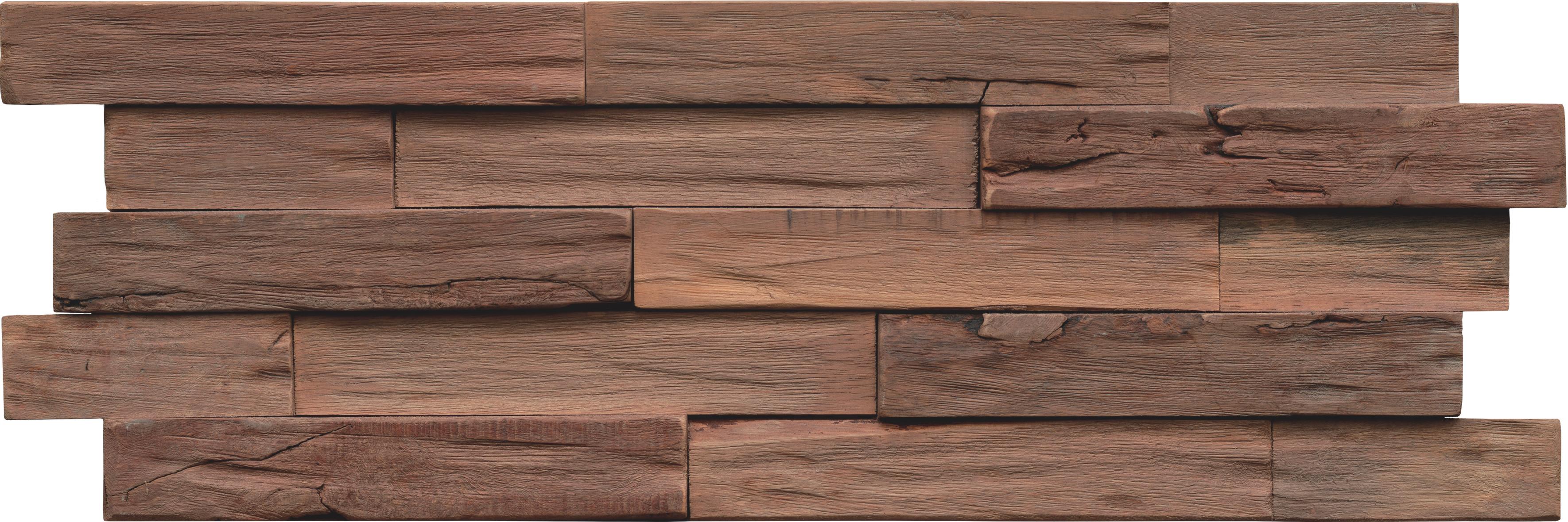 Wandverkleidung Driftwood Hevea Mindanao - Braun, Basics, Holz (56/20/1.8cm)