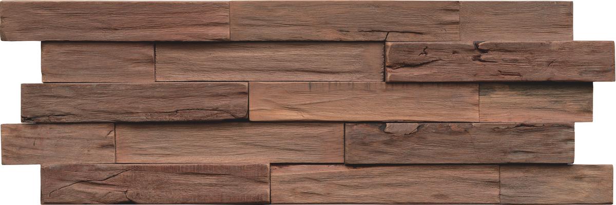 Wandverkleidung Driftwood Hevea Mindanao - Braun, Basics, Holz (56/20/1.8cm)