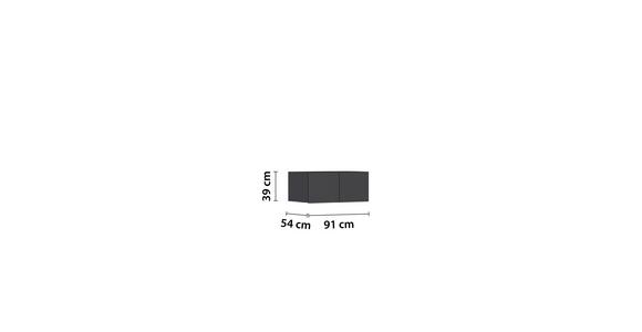 Aufsatzschrank Max-Extra - Grau, KONVENTIONELL, Holzwerkstoff (91/39/54cm) - James Wood