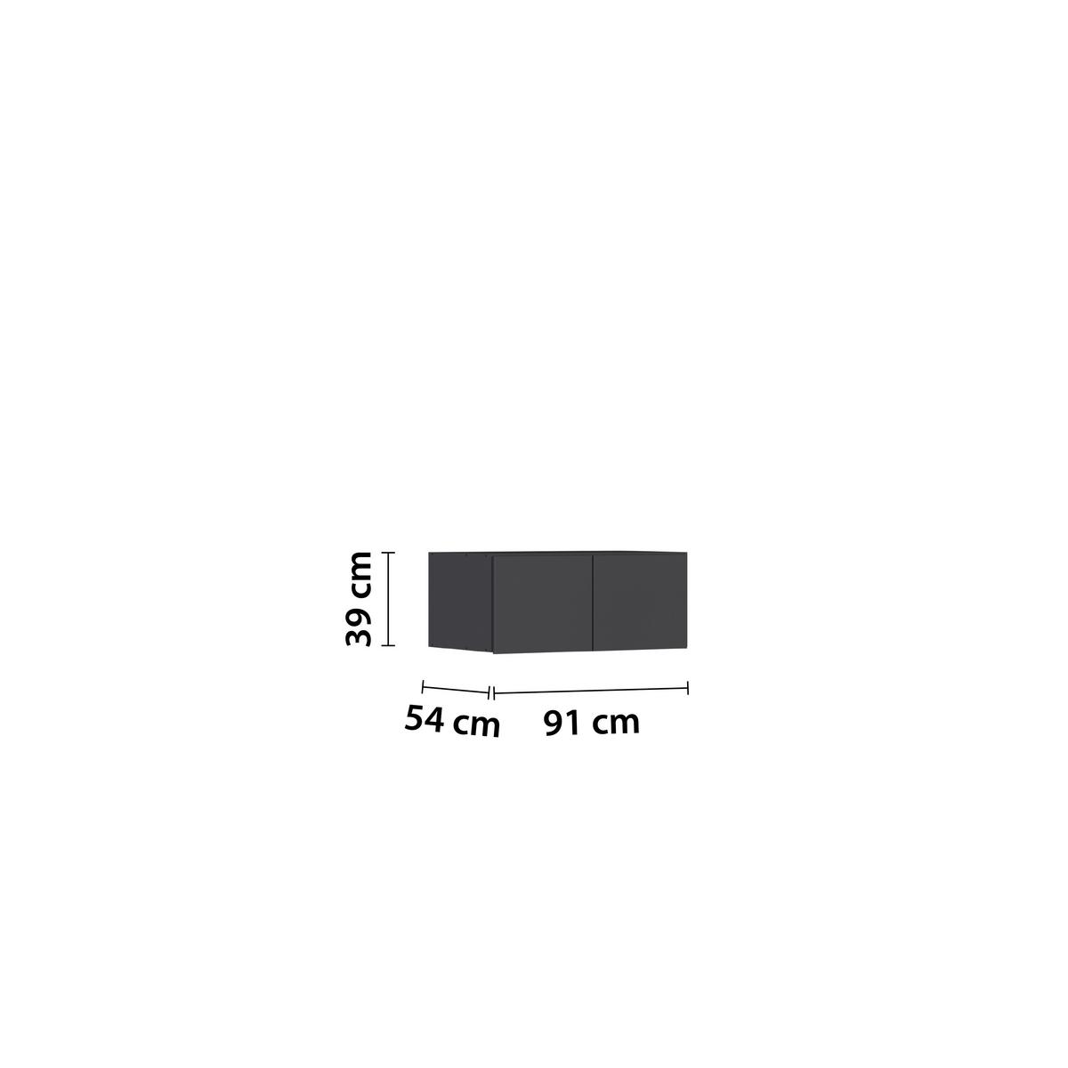Aufsatzschrank 91 cm Max-Extra Grau - Grau, KONVENTIONELL, Holzwerkstoff (91/39/54cm) - James Wood