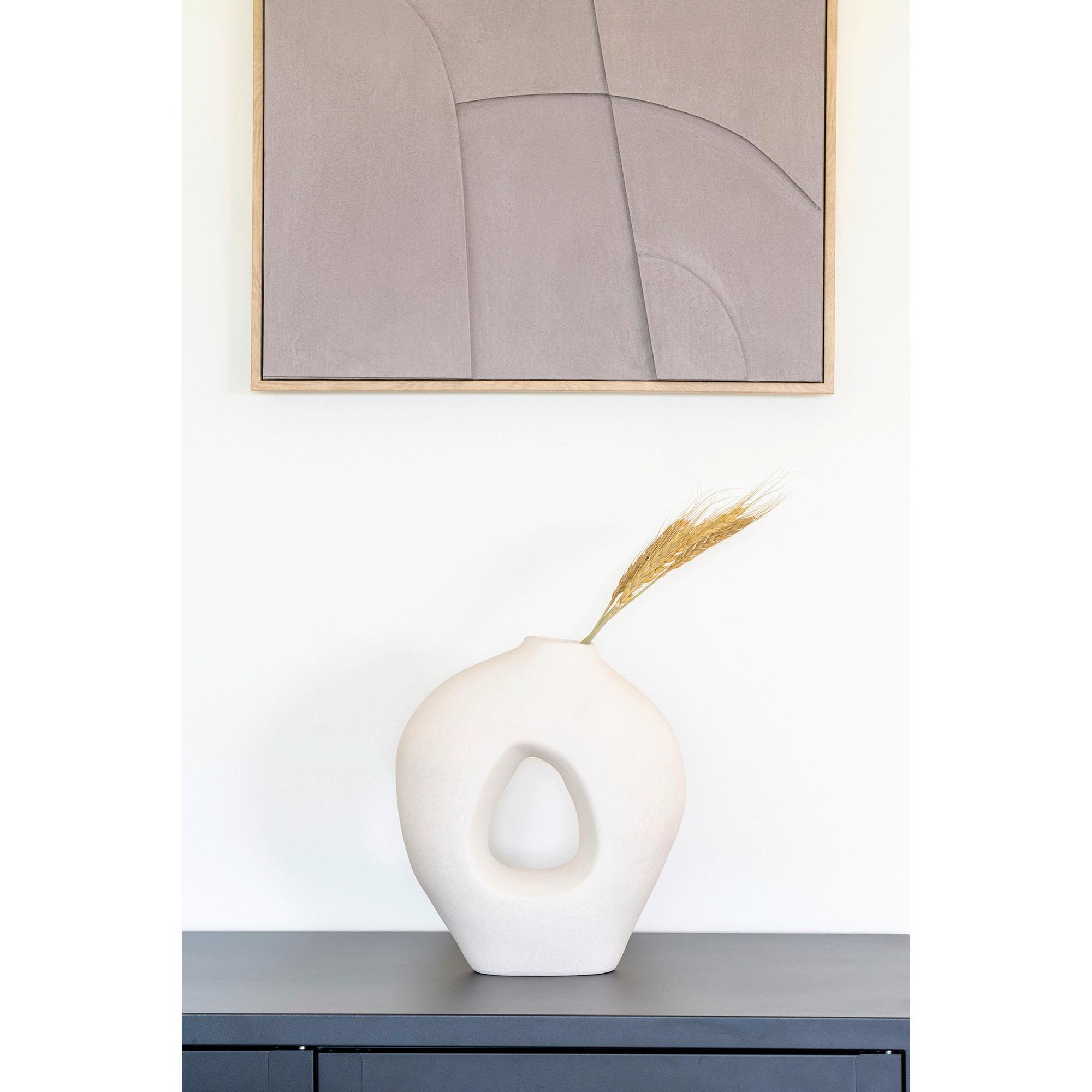 Vase Weiß B: 24 cm - Weiß, Design, Keramik (24/27.8/10.5cm)