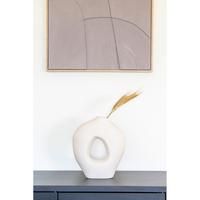 VASE Weiß B: 24 cm - Weiß, Design, Keramik (24/27.8/10.5cm)