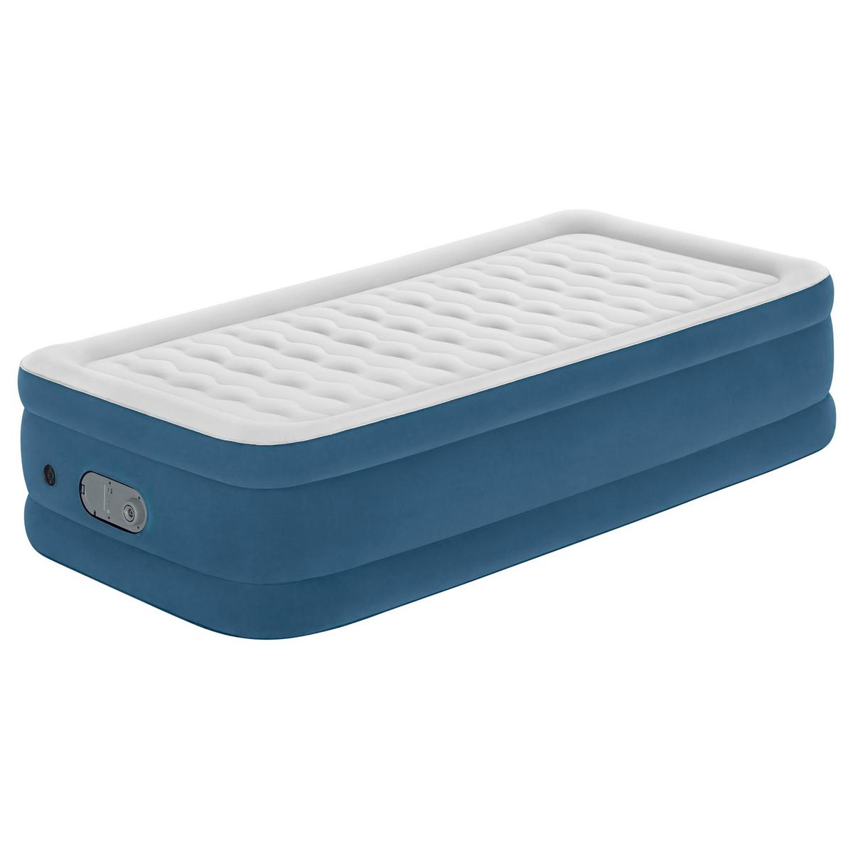 Luftbett Lennard 191x97x46 Cm Bis 150kg, Inkl. Pumpe - Dunkelblau/Grau, KONVENTIONELL, Kunststoff/Metall (191/97/46cm) - Bestway