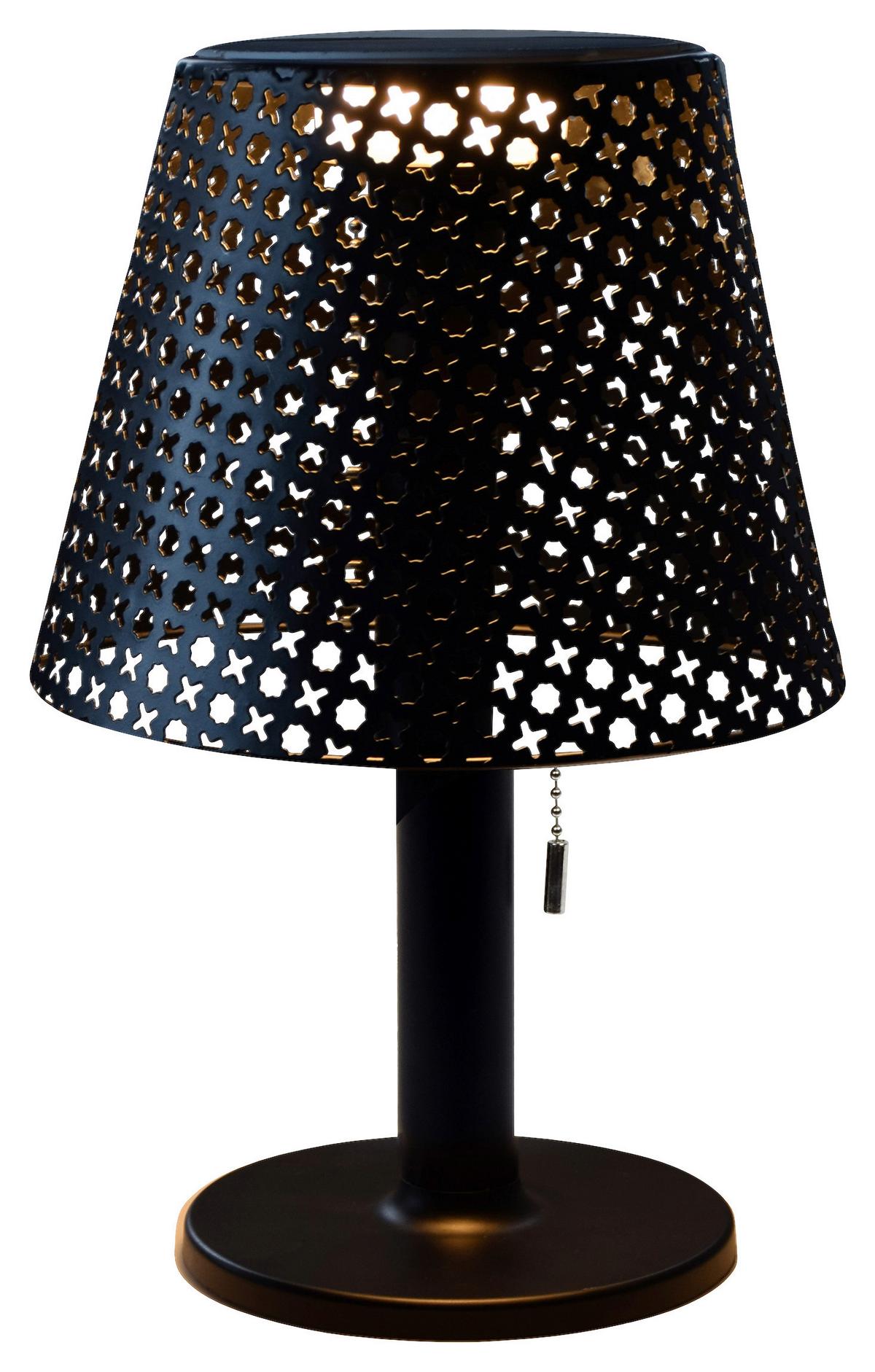 Solárne svietidlo Ino, P/V: ca 21/35cm, čierna - čierna, Modern, kov/plast (21/35cm) - Modern Living