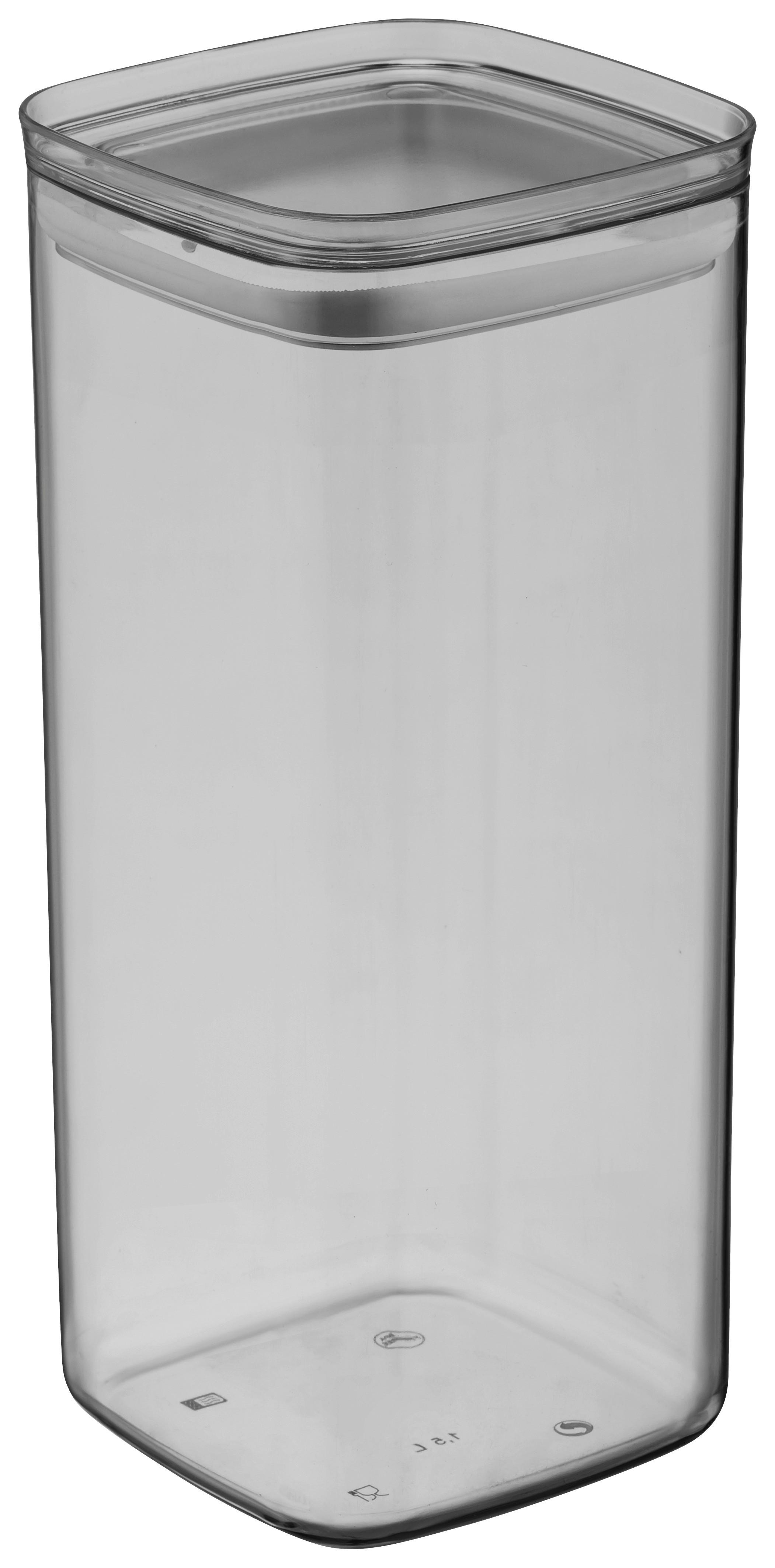 Dóza na potraviny Blacky, 2,1l - šedá/černá, Moderní, plast (9,5/23,5/9,5cm) - Mömax