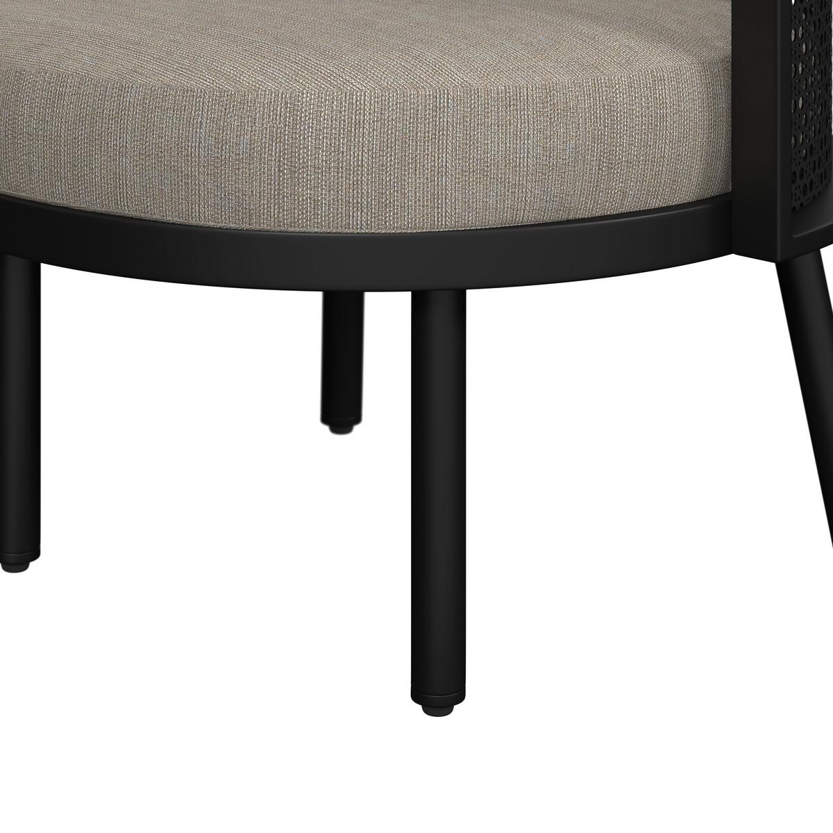 JEDÁLENSKÁ TERASOVÁ SÚPRAVA LISSA - čierna/farba hrušky, Modern, kov/textil - Bessagi Garden