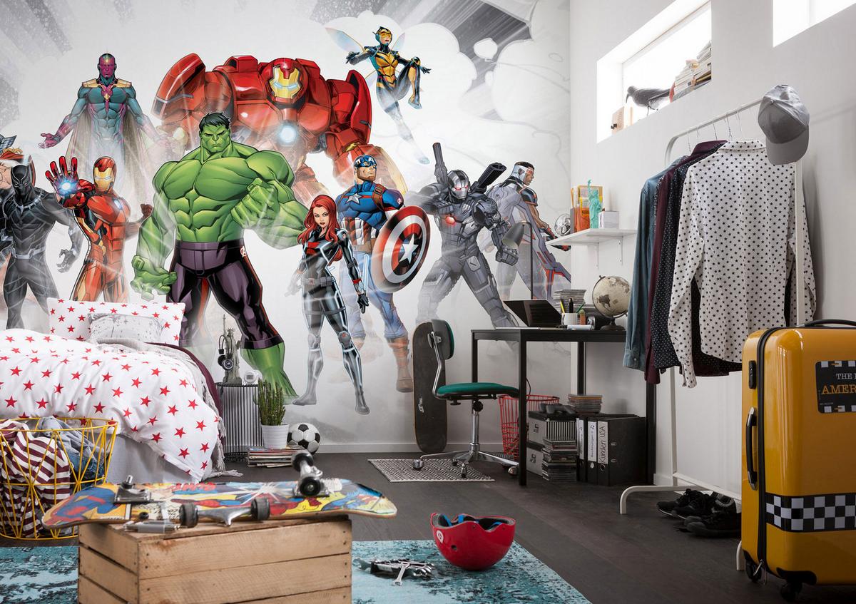 Fototapete Avengers Unite - Multicolor, Trend, Textil (500/280cm)