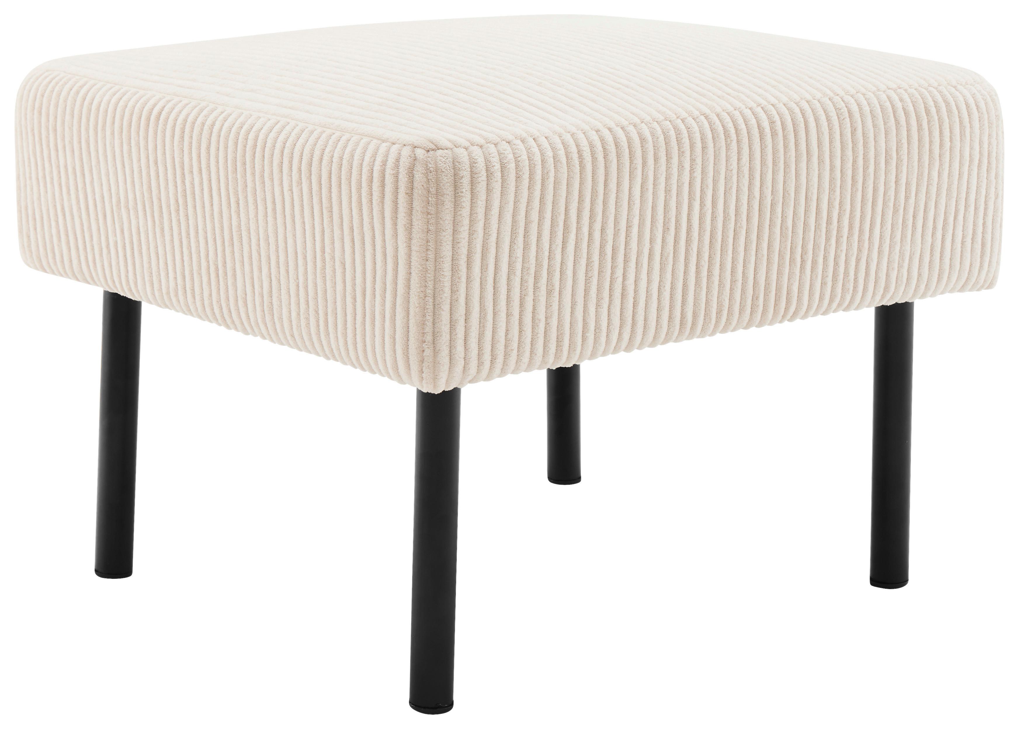 Taburetka MIAMI, béžový menčester - béžová, Modern, kov/drevo (55/42/50cm) - Based
