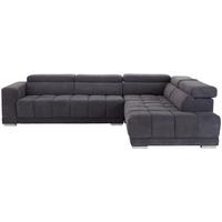 Ecksofa mit Relaxfunktion Hogan Ra, Grau - Silberfarben/Grau, MODERN, Textil (299/212cm) - Livetastic