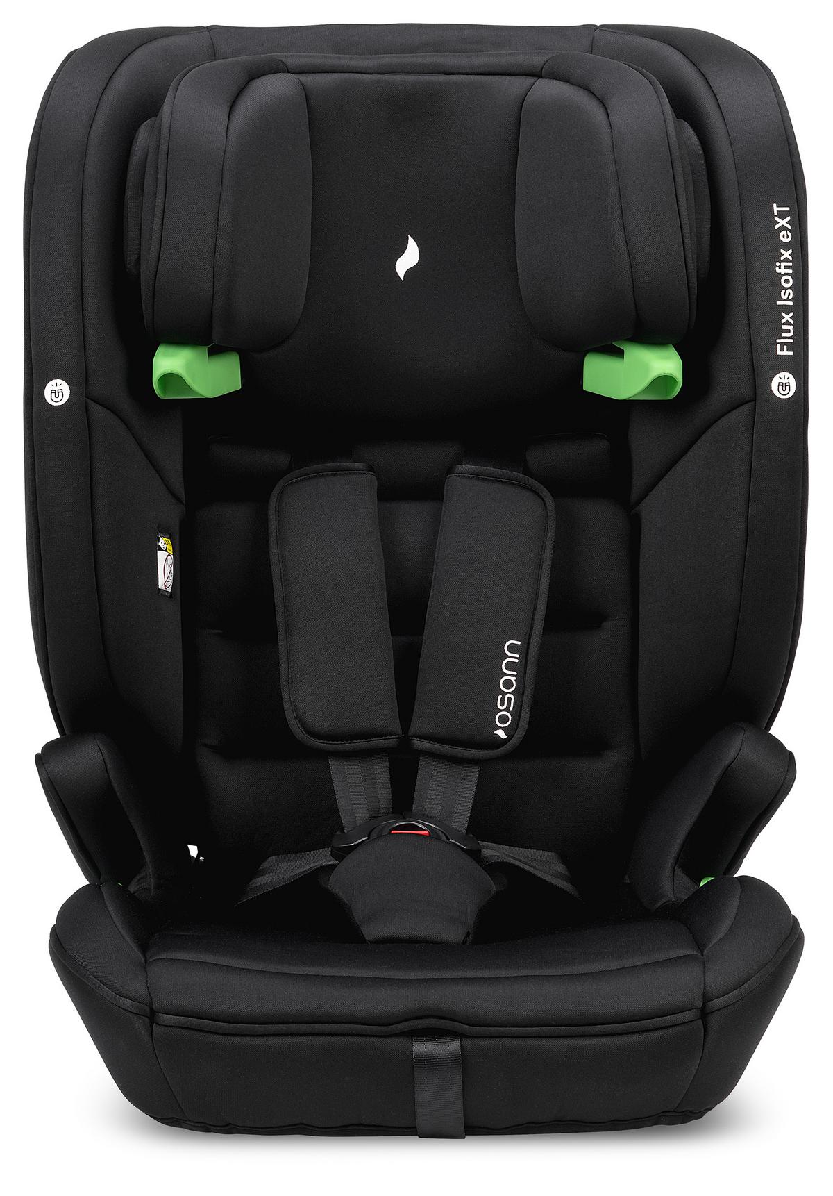 Kinderautositz Flux Isofix Ext Schwarz, L/b/h:  47x44x61,5cm - Schwarz, Basics, Textil (47/44/61,5cm) - Osann