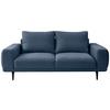 2-sitzer-sofa Selene Dunkelblau, B: 202 Cm - Schwarz/Dunkelblau, MODERN, Textil (202/89/115cm) - MID.YOU