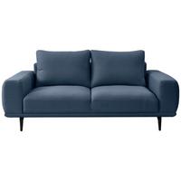 2-sitzer-sofa Selene Dunkelblau, B: 202 Cm - Schwarz/Dunkelblau, MODERN, Textil (202/89/115cm) - MID.YOU
