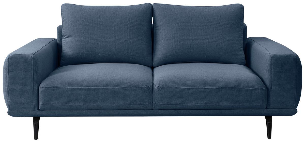 2-sitzer-sofa Selene Dunkelblau, B: 202 Cm - Schwarz/Dunkelblau, MODERN, Textil (202/89/115cm) - MID.YOU