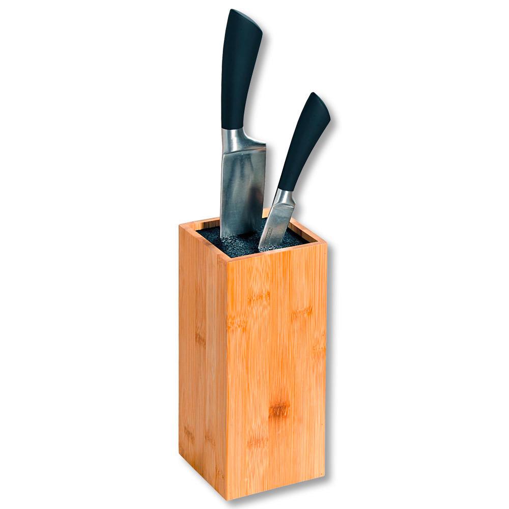 Messerblock Bambus - Schwarz/Naturfarben, Basics, Holz/Kunststoff (10/23/10cm) - Kesper