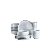 Frühstücksservice Livio 4 Personen Geschirr Set - Hellblau, Basics, Keramik - Mäser