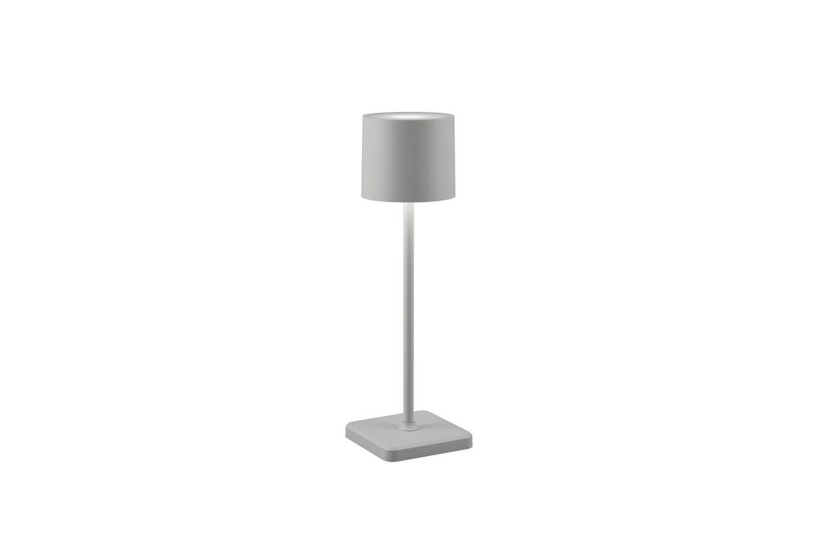 Akku-Tischleuchte R54096177 Fernandez - Grau, KONVENTIONELL, Kunststoff (12,5/38/12,5cm)