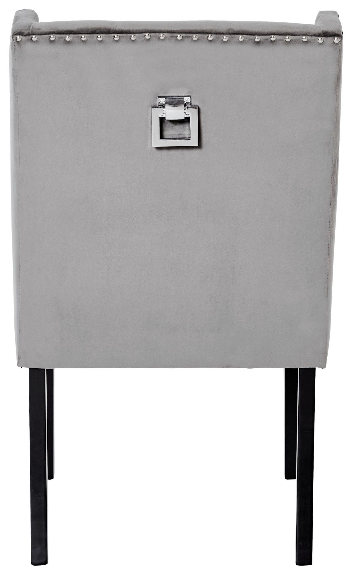 Stuhl Savik Norfolk Anthrazit/schwarz B: 57 Cm - Anthrazit/Schwarz, MODERN, Holz/Textil (57/64/99cm) - Livetastic