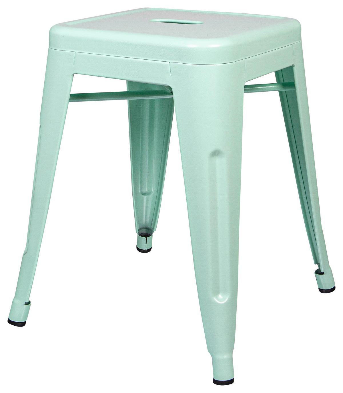 Hocker Vantaggio Brush Stahl Pastellgrün H: 46 Cm Stapelbar - Pastellgrün, Basics, Metall (39/46/39cm) - MID.YOU