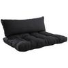 Palettenkissen 2-Tlg. Loungeset 120x80x16 cm Schwarz - Schwarz, Basics, Textil (120/80/16cm)