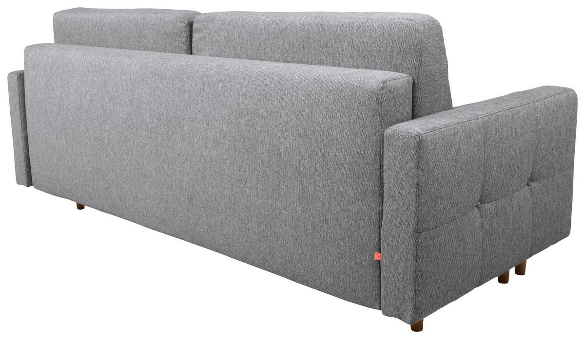 Schlafsofa Noret Hellgrau B: 222 Cm - Dunkelgrau/Eiche Wotan, KONVENTIONELL, Textil (222/93/99cm) - MID.YOU