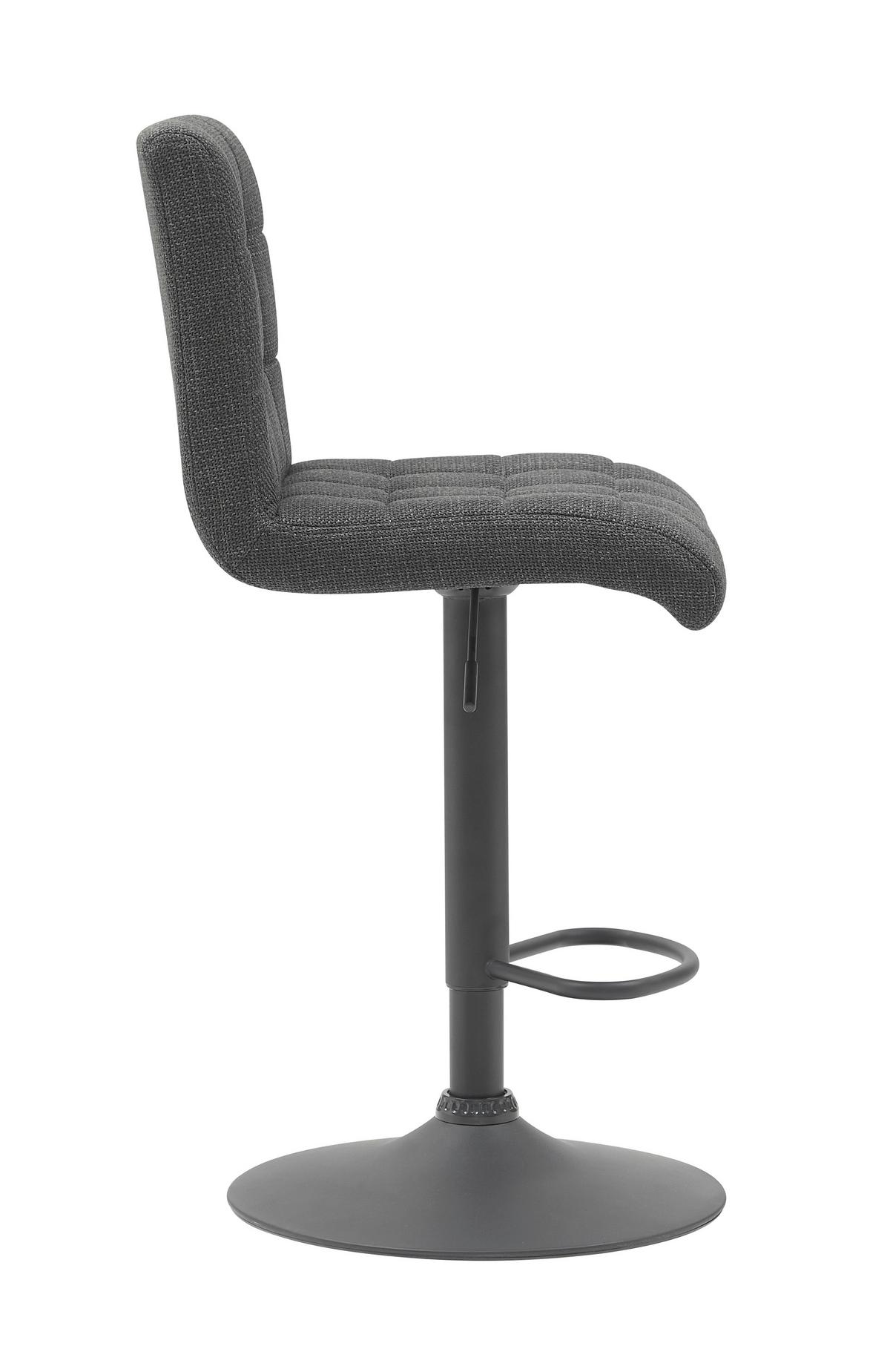 Barhocker-set Erika H 2er-Set - Anthrazit, MODERN, Textil/Metall (47/93-114/57cm) - MID.YOU