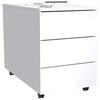 Rollcontainer Weiß Dalrosa 39x55x70 Cm - Weiß, MODERN, Holzwerkstoff (39/55/70cm) - MID.YOU