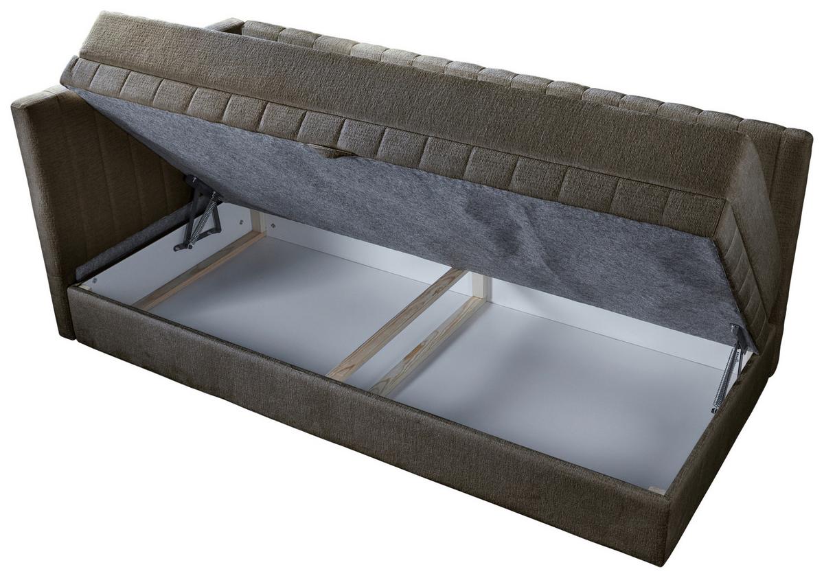 Schlafsofa Roma, Grau B: 212 Cm - Schwarz/Grau, Design, Holz/Holzwerkstoff (212/83/99cm) - MID.YOU