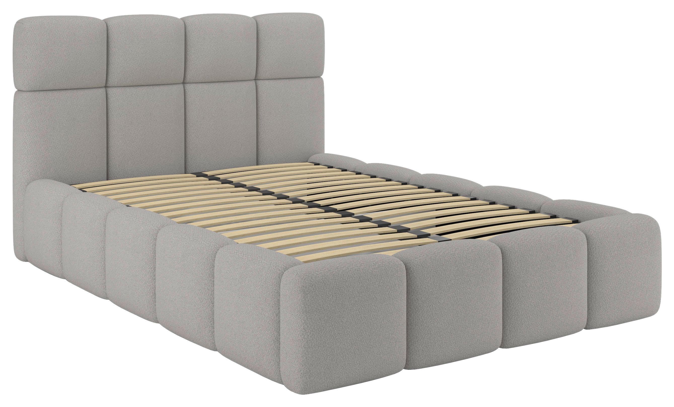 Polsterbett Cloudy Champagner, Lf: 140x200 Cm - Champagner, Trend, Holz/Holzwerkstoff (140/200cm) - Luca Bessoni