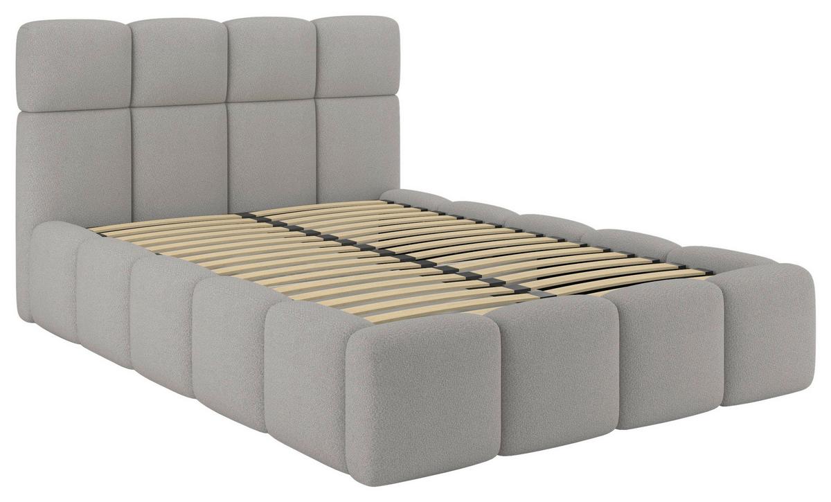 Polsterbett Cloudy Champagner, Lf: 140x200 Cm - Champagner, Trend, Holz/Holzwerkstoff (140/200cm) - Luca Bessoni