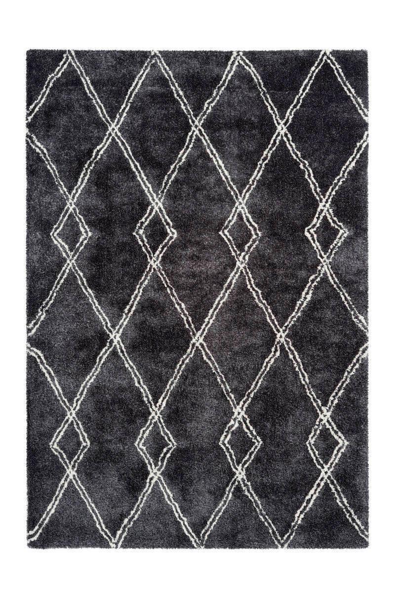 Hochflor Teppich Anthrazit Orlando 80x150 cm - Anthrazit, Design, Textil (80/150cm) - Kayoom