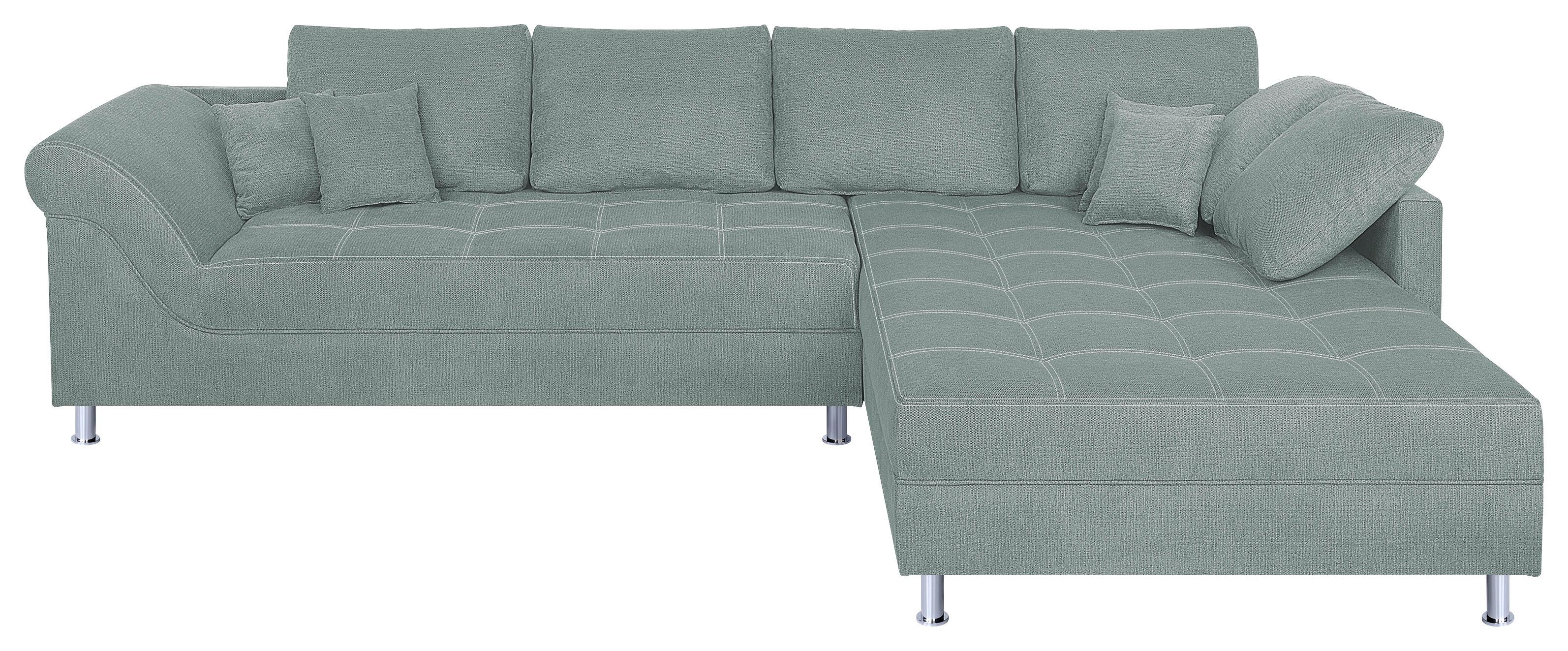 Rohová sedačka HANNA, obojstranná, jadeitovozelená - čierna/jadeitovozelená, Design, kompozitné drevo/textil (327/213cm) - P & B