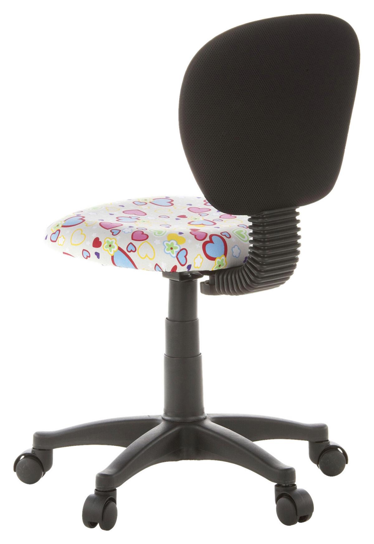 Jugenddrehstuhl Kiddy Top Flowers & Hearts - Multicolor, Basics, Kunststoff (40/79-90/37cm) - MID.YOU