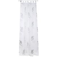 Vorhang mit Schlaufen Romana 140x255 cm Weiß - Weiß/Grau, MODERN, Textil (140/255cm) - Luca Bessoni