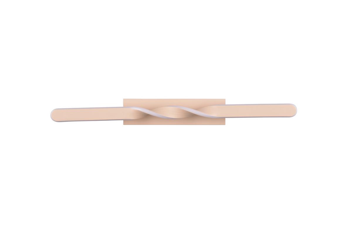 Led-deckenleuchte Ginko Weiß Sandfarben B: 12,5 Cm - Sandfarben/Weiß, Design, Kunststoff/Metall (79/12,5/8cm)